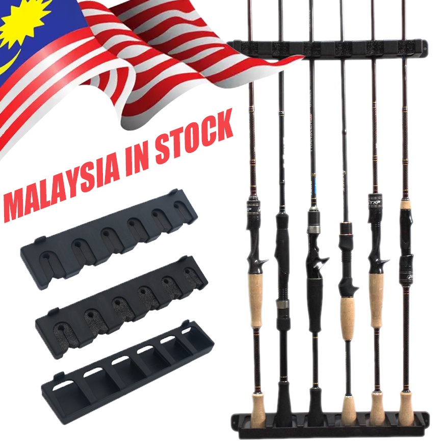 FISHGANG fishing rod rack Rod holder hold 6 rods wall mount rod stand ...