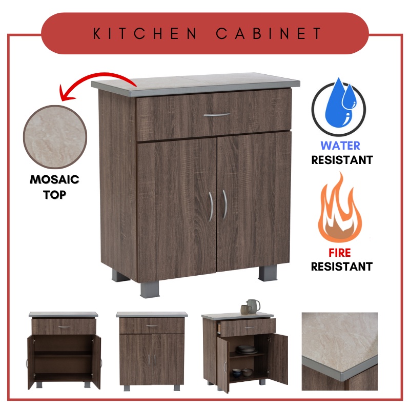 Alora Furniture FREY Mosaic Top Short Kitchen /Almari Dapur