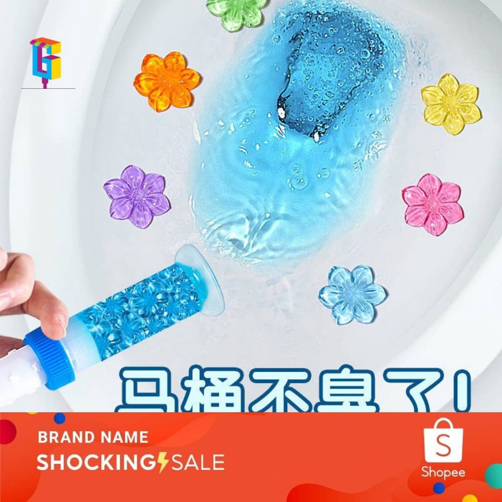 Fragrance Gel Toilet cleaner AntiBacterial 12 gels Push Type Perfume Scrubble Bubble Bathroom