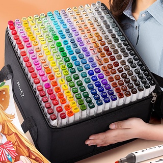 24 Color Markers Pen Set Double Head Oily Drawing Highlighter Aesthetic Professional  Marker Manga Art School