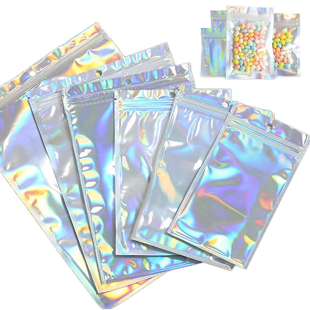 Holographic PVC Zipper Lock Plastic Bag for Candy Chocolate Food ...