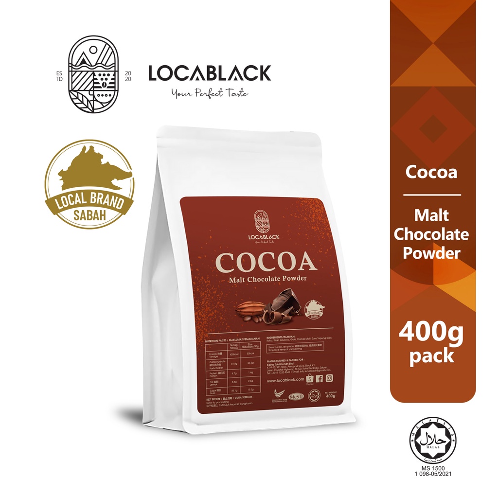 {Locablack] COCOA Malt Chocolate Powder 400g Shopee Malaysia