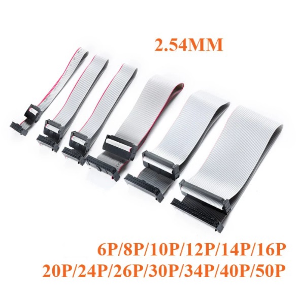 MECCANIXITY 5 Pcs IDC Flat Ribbon Cable, 2.54mm Pitch 12mm Width 10cm Long 10 Pin FC To FC Flat Ribbon Connector Jumper Wire For PC, LED Displays
