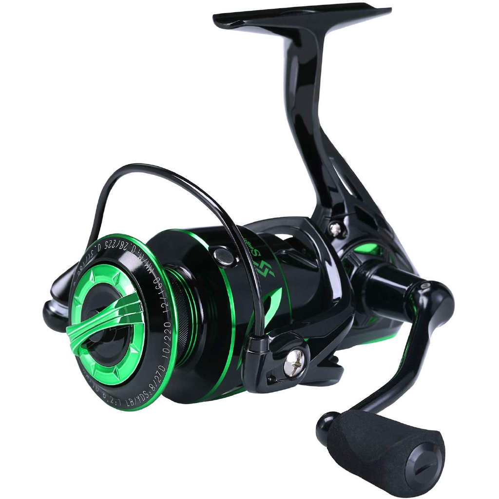 Sougayilang Fishing Reel 6.2:1 High-Speed Gear Ratio 5.2:1 Spinning Reel  with CNC Aluminum Spool for Saltwater Fishing