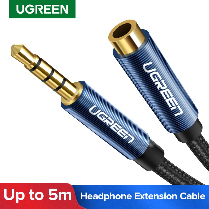UGREEN AUX Jack Audio Extension Cable with Microphone (3.5mm) Shopee