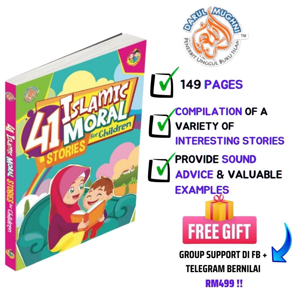 Buku Cerita Kanak Kanak 41 Islamic Moral Stories For Children+FREE Gift ...