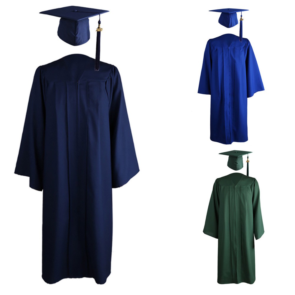 2021 Adult Zip Closure University Academic Graduation Gown Robe ...