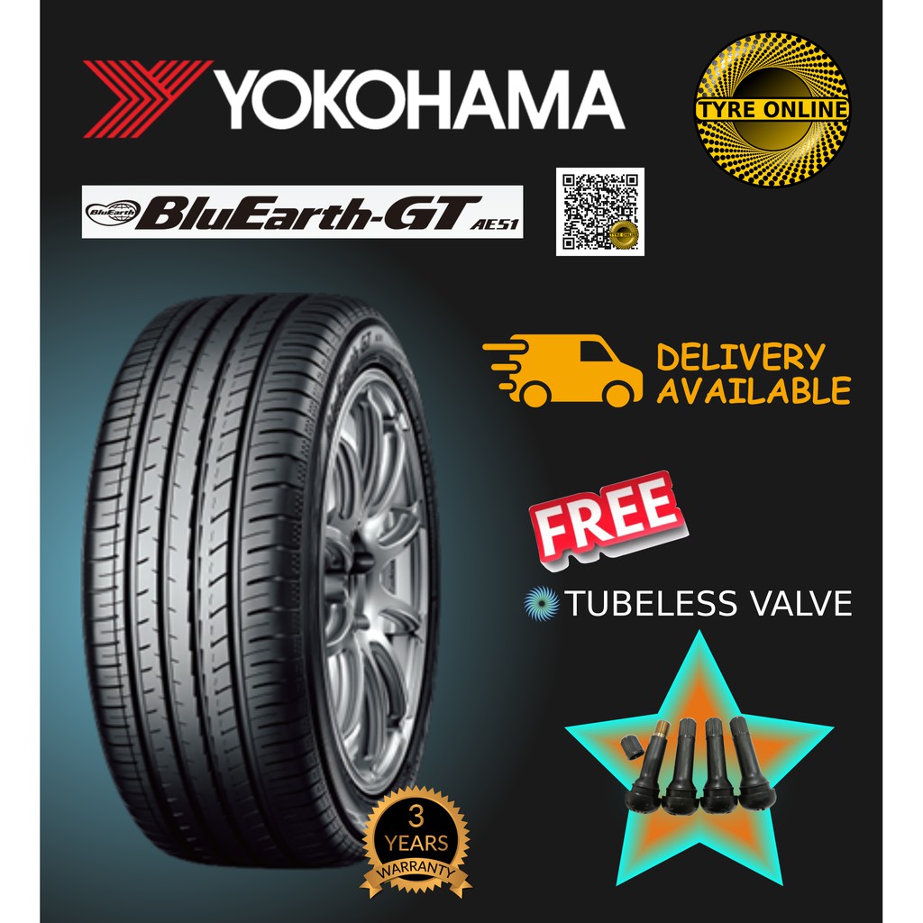 YOKOHAMA BLUEARTH-GT AE51 225/45R17 NEW TYRE TIRE TAYAR BARU RIM