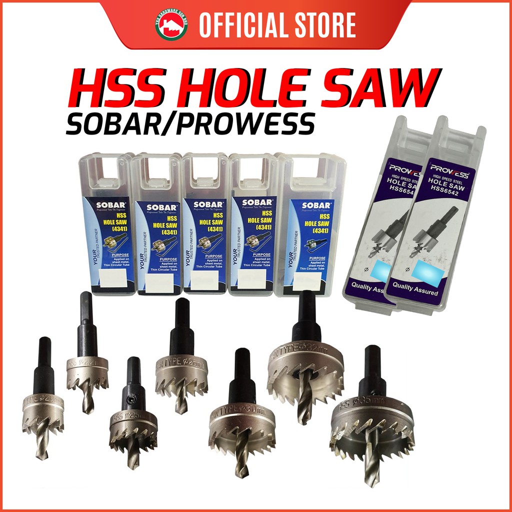 SOBAR/PROWESS HSS Hole Saw - Japan Technology - Penebuk Lubang Bulat ...