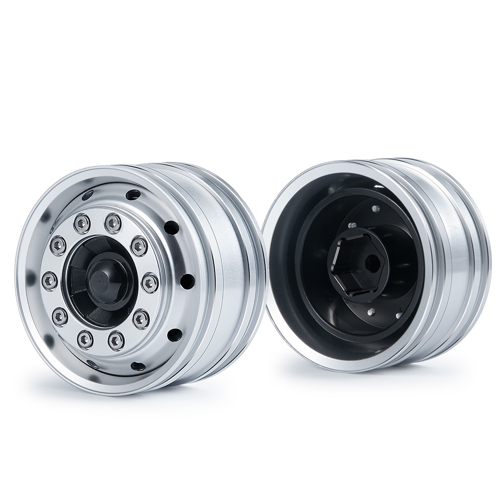 CNC Metal Alloy Front Wheel Hub Rim Hex Style for Tamiya R620 1/14 RC