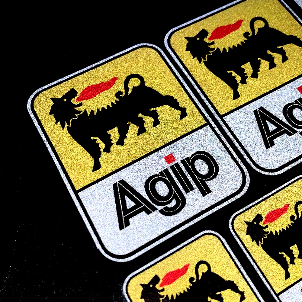 Agip Logo Sticker Reflective Motor Oil Helmet Motorcycle Stickers