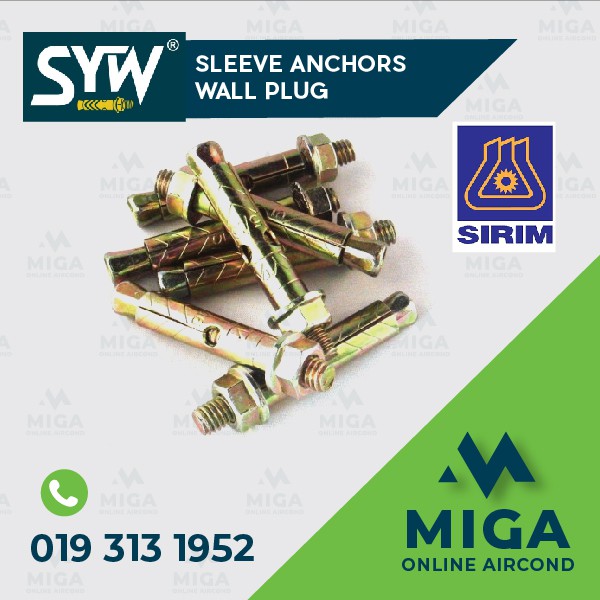 [100% ORIGINAL] SYW SLEEVE ANCHORS WALL PLUG BOLT & NUT | Shopee Malaysia