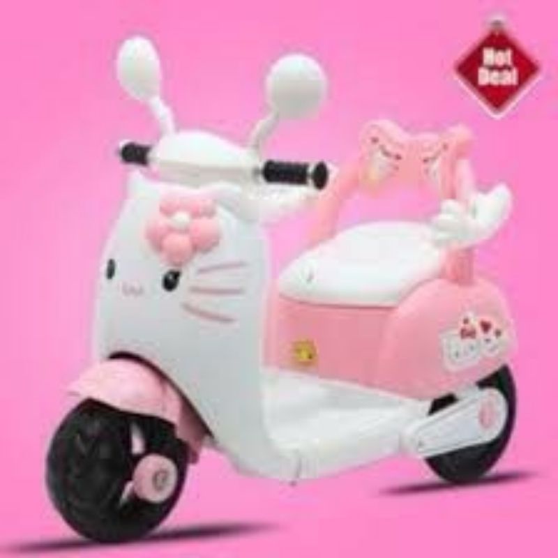 KIDS Hello Kitty Scooter Rechargeable Kids Motorcycle | Shopee Malaysia