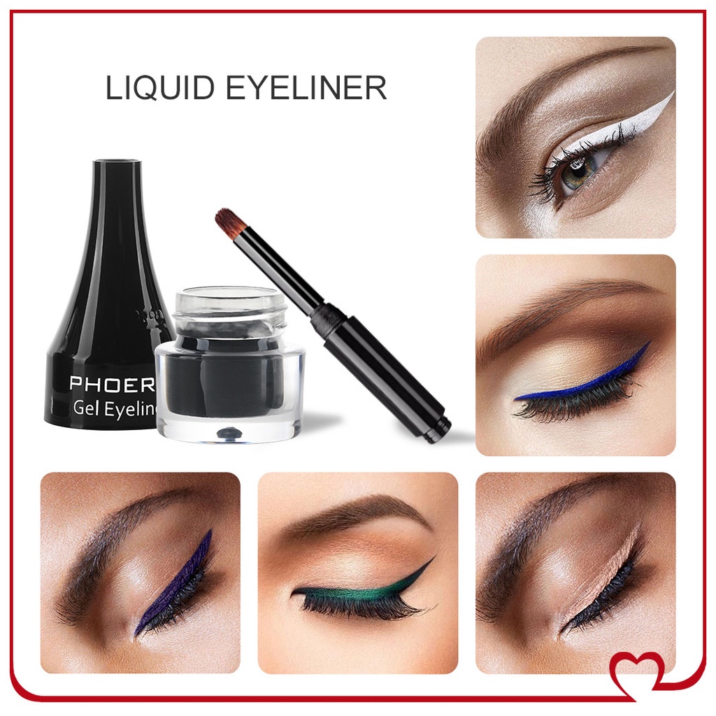 Phoera 10 Colors Matte Eyeliner Gel Long Lasting Waterproof Natural Eye