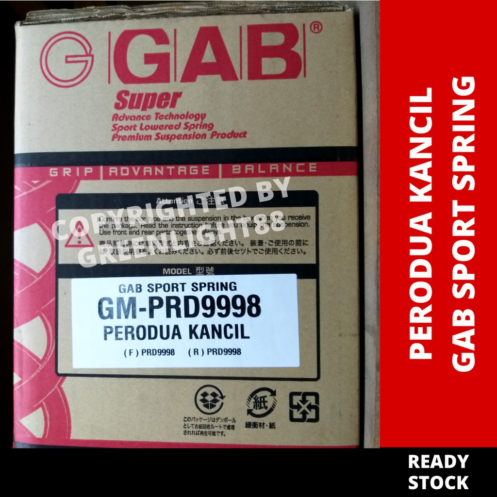 (100% ORIGINAL) PERODUA KANCIL GAB SPORT SPRING (1 SET 4 PCS) | Shopee ...