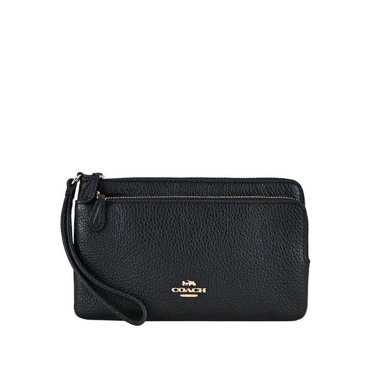 Coach Double Zip Wallet Black (C5610) Shopee Malaysia