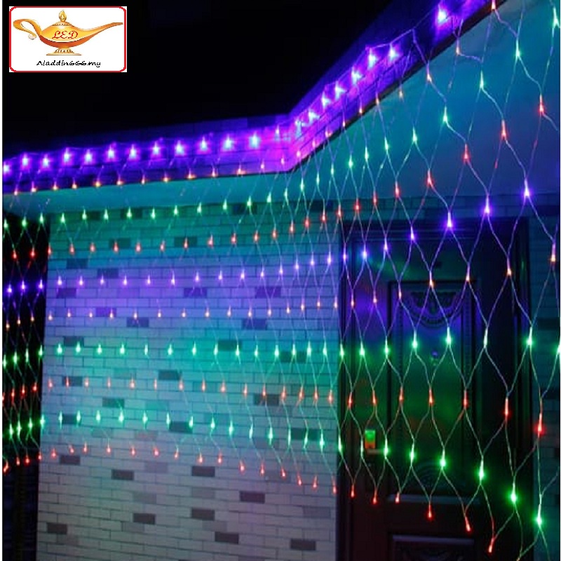 4M x 0.5M 250LEDS LED NET LIGHT NET MESH GARLAND WEATHERPROOF INDOOR ...