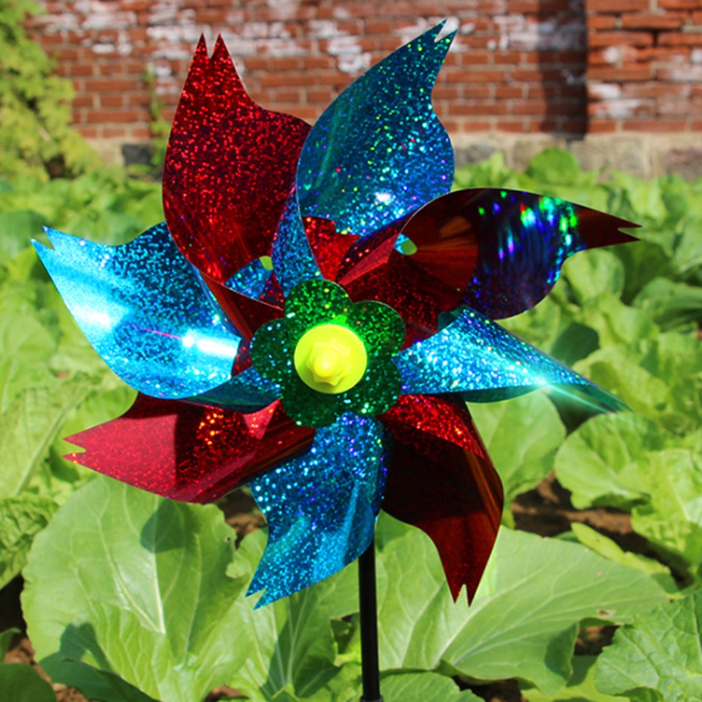 Birddriving Windmill Lawn Pinwheel Sparkly Hausse Farm Colorful Toy Devices Decor Patio Driving