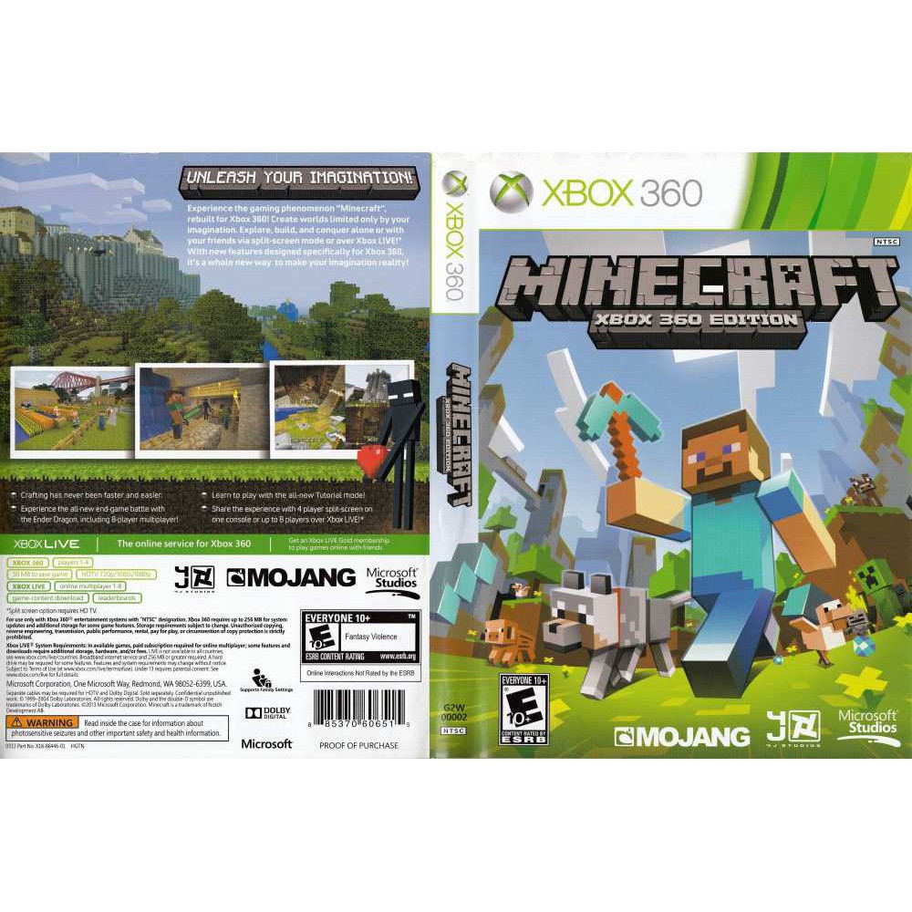 Minecraft xbox 360 clearance buy