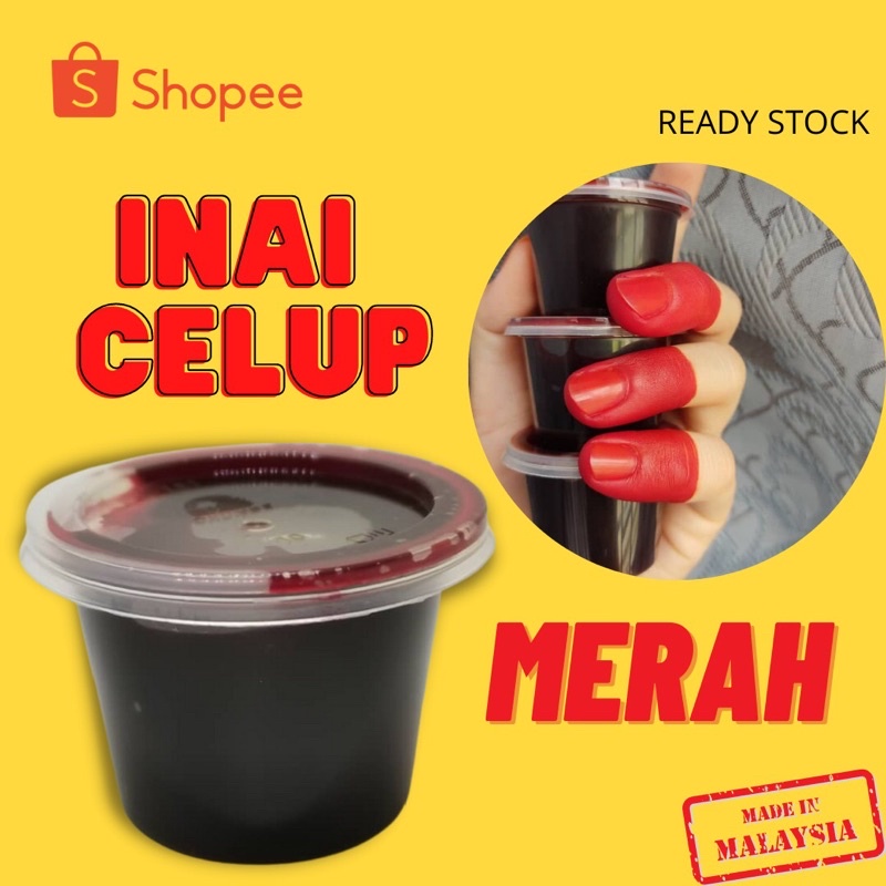 Inai celup cepat merah 🔥🔥 instant | Shopee Malaysia