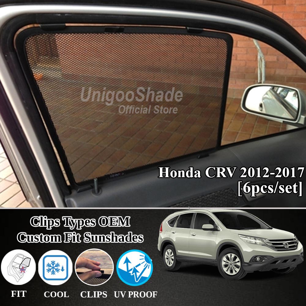 Custom Fit OEM Sunshades/ Sun shades for Honda CRV 20122017 (6PCS