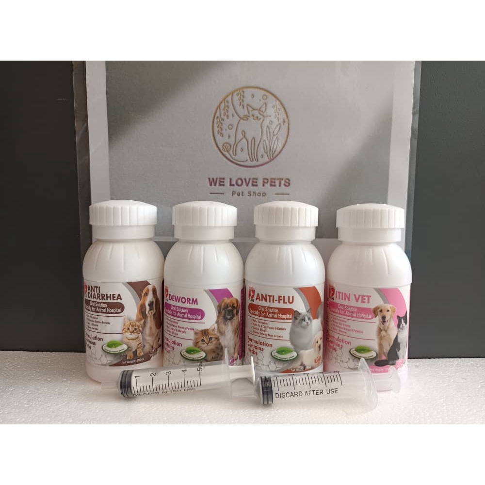 (FREE SYRINGE) MEDIC PLUS Anti Diarrhea/ Deworm/ Itin Vet/ Anti Flu