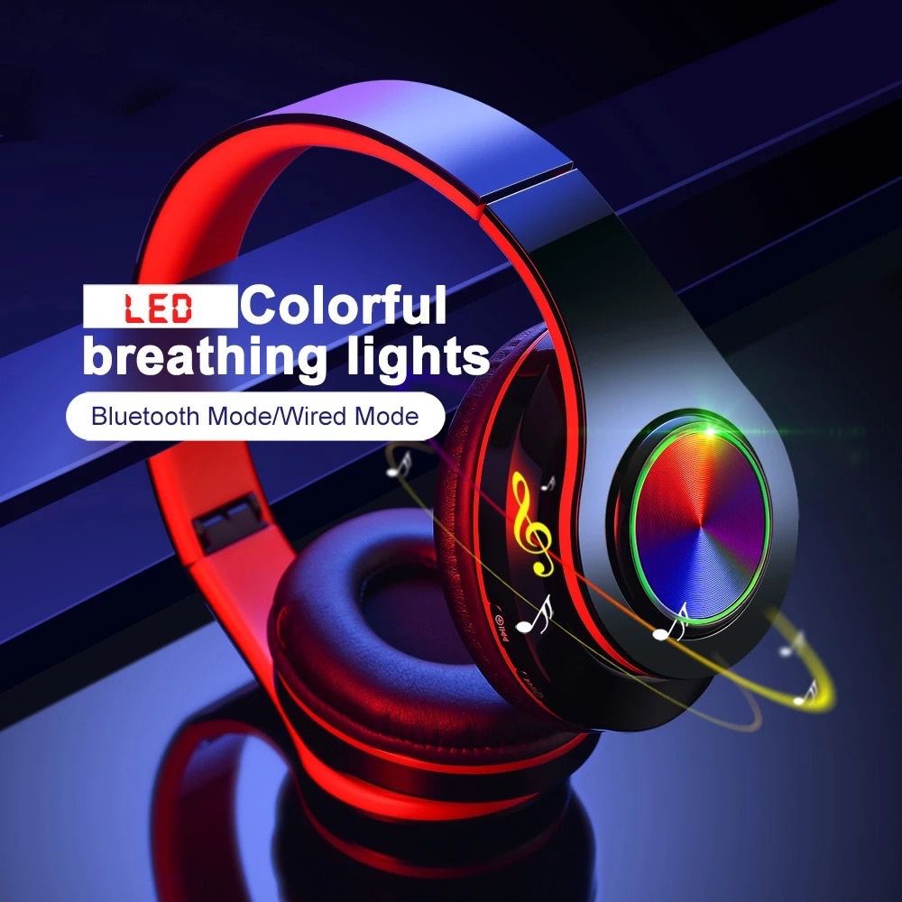 🔥【Ready Stock】🔥B39 Wireless Headset Bluetooth 5.0 Colorful LED Bass ...