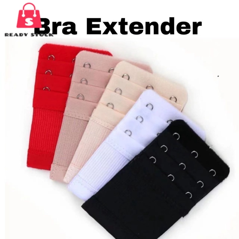 RSS_ Elastic Bra Extender 2/3/4/5 Hooks 7 colors Tali bra 内衣延长扣 Hook  Adjustable Penyambung Bra hook Extension