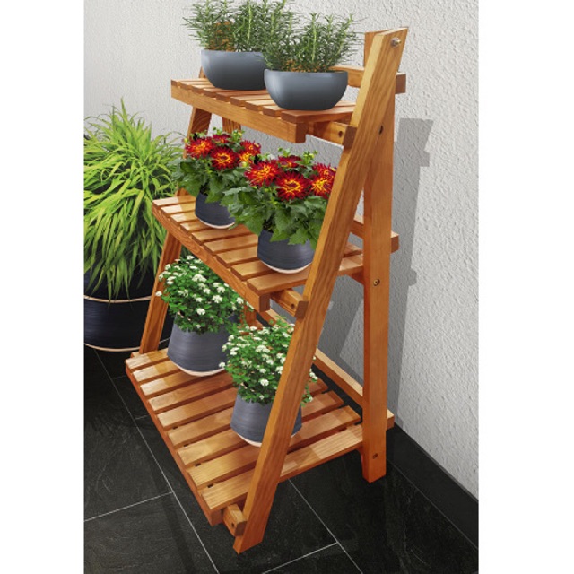 Foldable Flower Rack (Solid Wood) | Shopee Malaysia