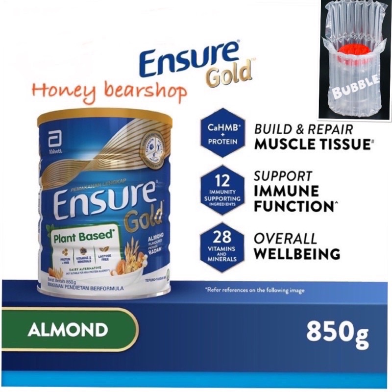 Ensure Gold Adult Complete Nutrition PlantBased Almond 850g Exp 02/