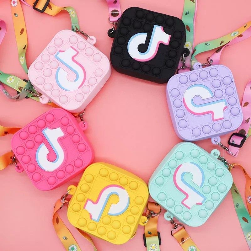 Pop IT Bag Kids Sling Bag POP ITS POPIT PUSH IT TIKTOK Mini Wallet