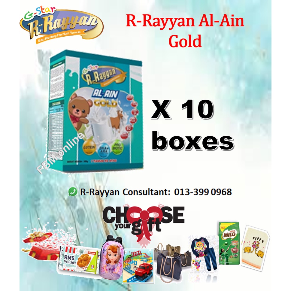 (free Gift) R-Rayyan Susu Kambing Al-Ain Gold 1thn - 10 boxes | Shopee ...