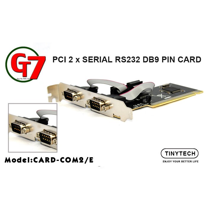 TINYTECH 2-PORT 9 PIN SERIAL RS232 PCI CARD (CARD-COM) | Shopee Malaysia