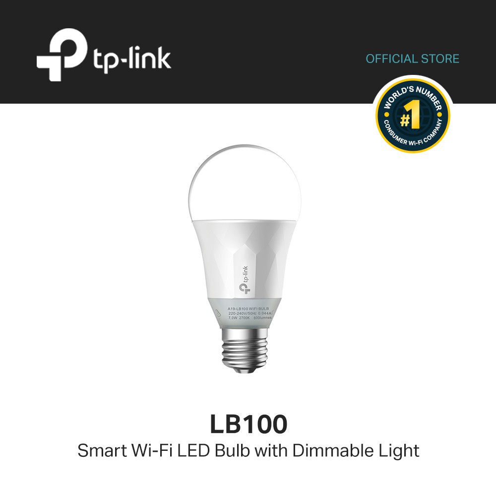 TP-LINK LB100 Smart WiFi Wireless LED E27 Bulb with Dimmable Light ...