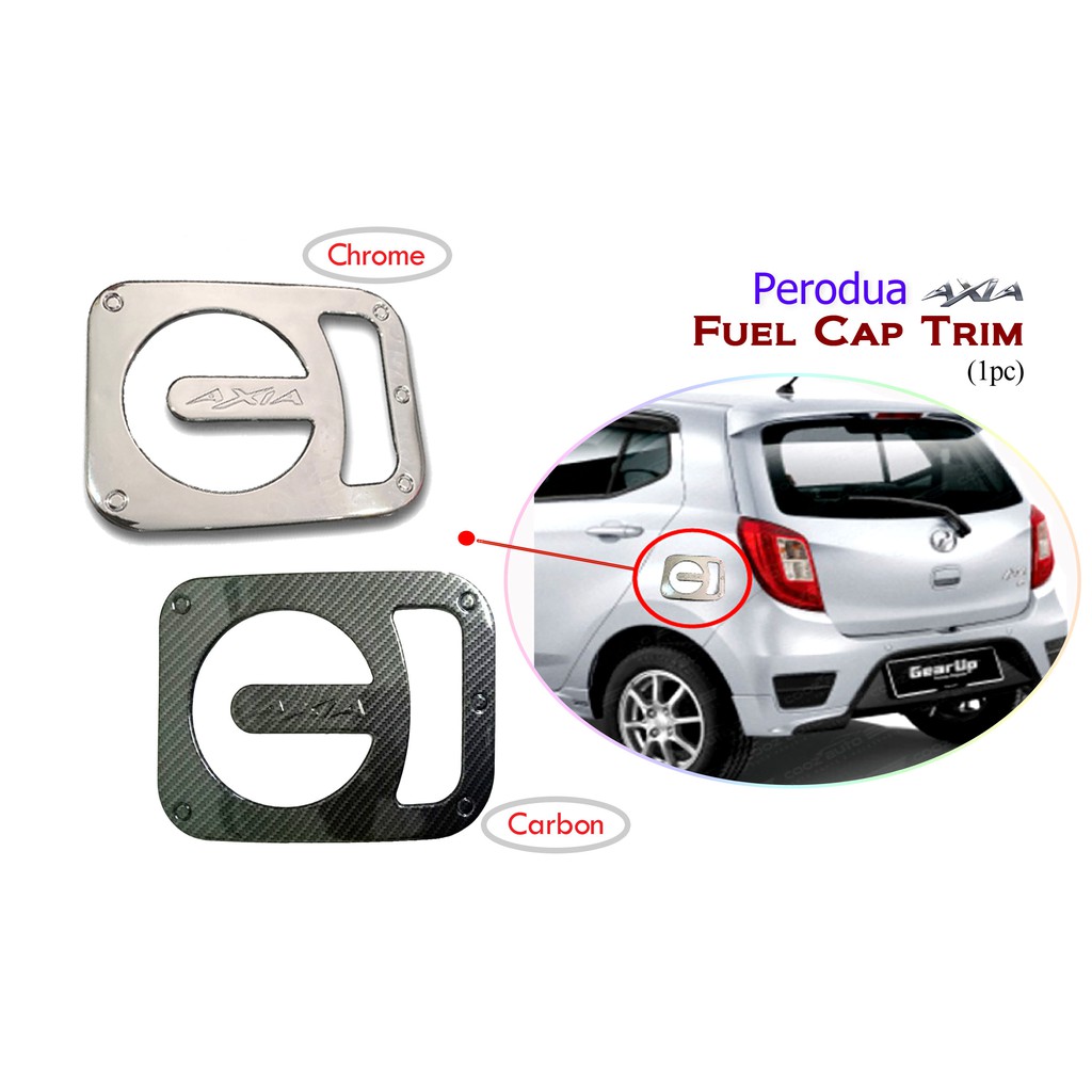 Perodua Axia 2014 2022 Fuel Cap Cover Fuel Cap Trim CHROME Shopee