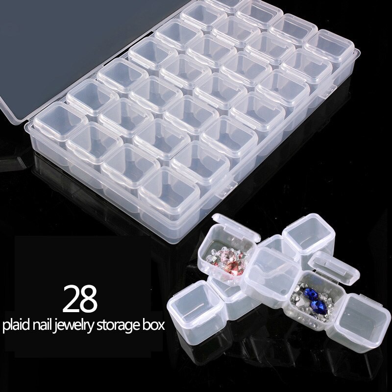 Diamond Painting Boxes 28 Grids Diamond Embroidery Box Portable Bead ...