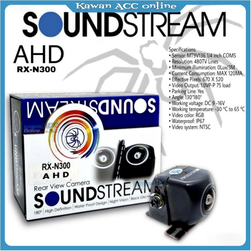SOUNDSTREAM AHD/HD RX.N300 Reverse Camera / Rear View Camera 180⁰ Wide ...