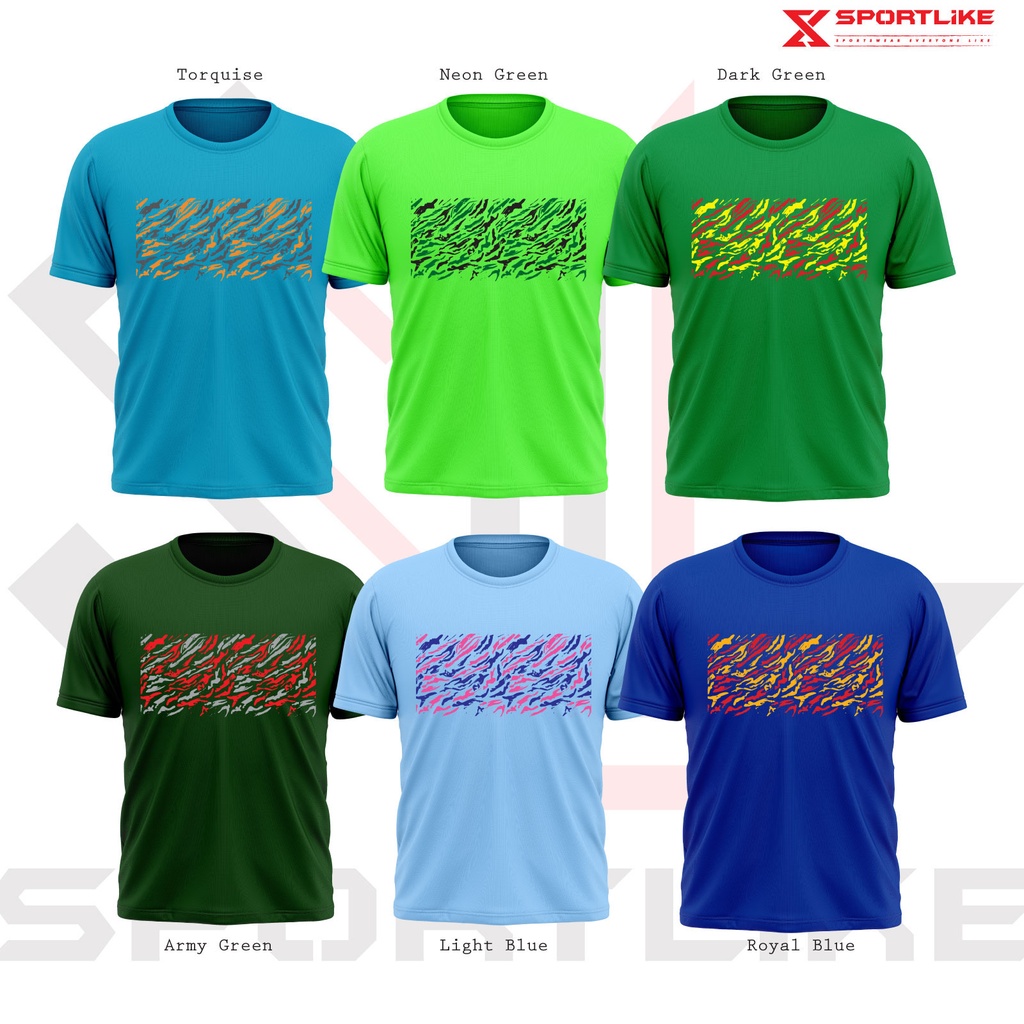 Sportlike Affordable Printed Jersey - DESIGN 5 - TORQUISE / NEON GREEN ...