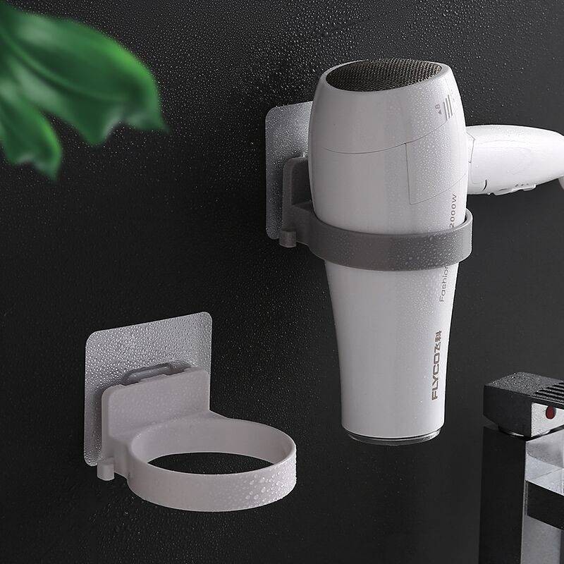 🇲🇾Hair dryer storage rack toilet bathroom punch-free | Shopee Malaysia