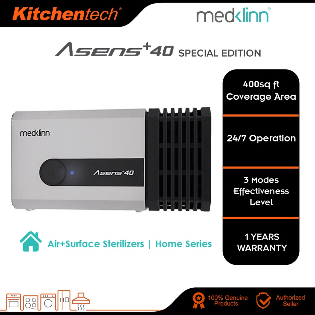 Medklinn ASENS+40 SPECIAL EDITION Air + Surface Sterilizer 400sqft ...
