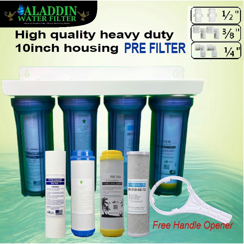 10" heavy duty Housing 4 Stage with Filter /PP, UDF ,T33,CTOFilter