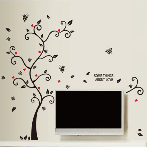 Wall Stickers Happy Tree Wallpaper Seamless Flowers Coobuy | Shopee ...