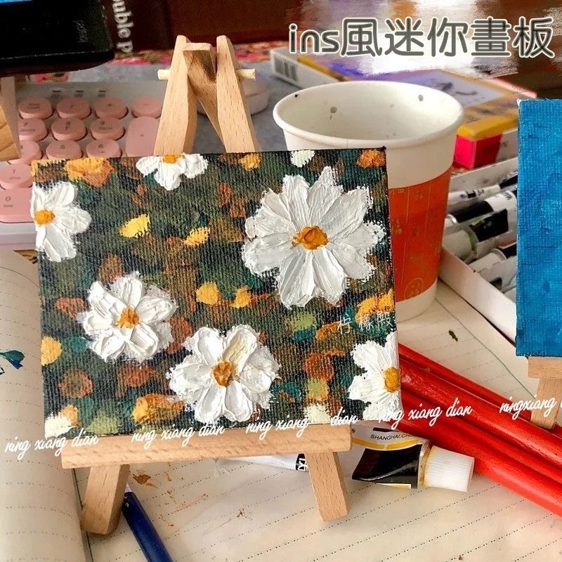 Mini Canvas Board Painting Plain DIY Tabletop Easel | Shopee Malaysia