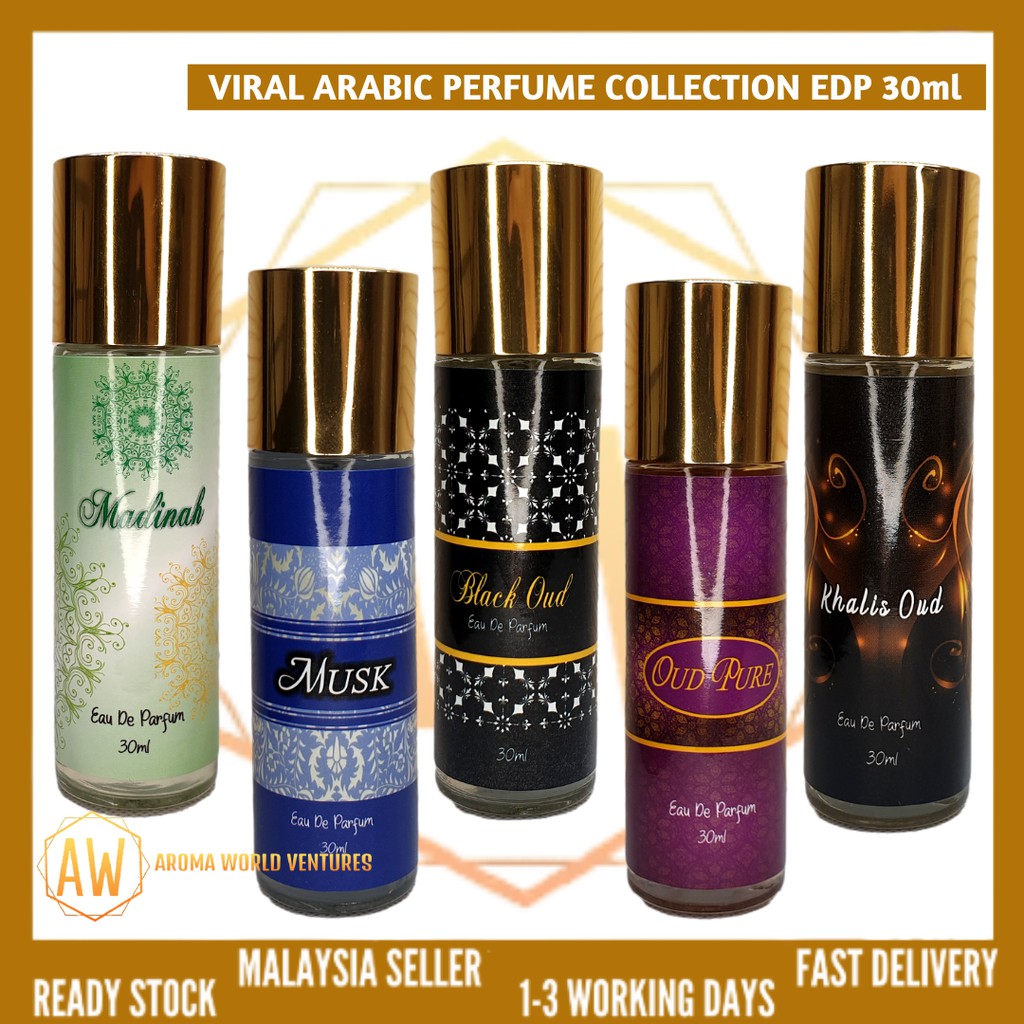 VIRAL ARABIC Perfume Collection Unisex EDP 30ml Black Oud/Oud Pure