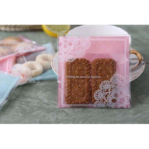 100pcs Romantic Pink Lace Kuih Raya Wrapper,Cookies Packaging (Beg ...