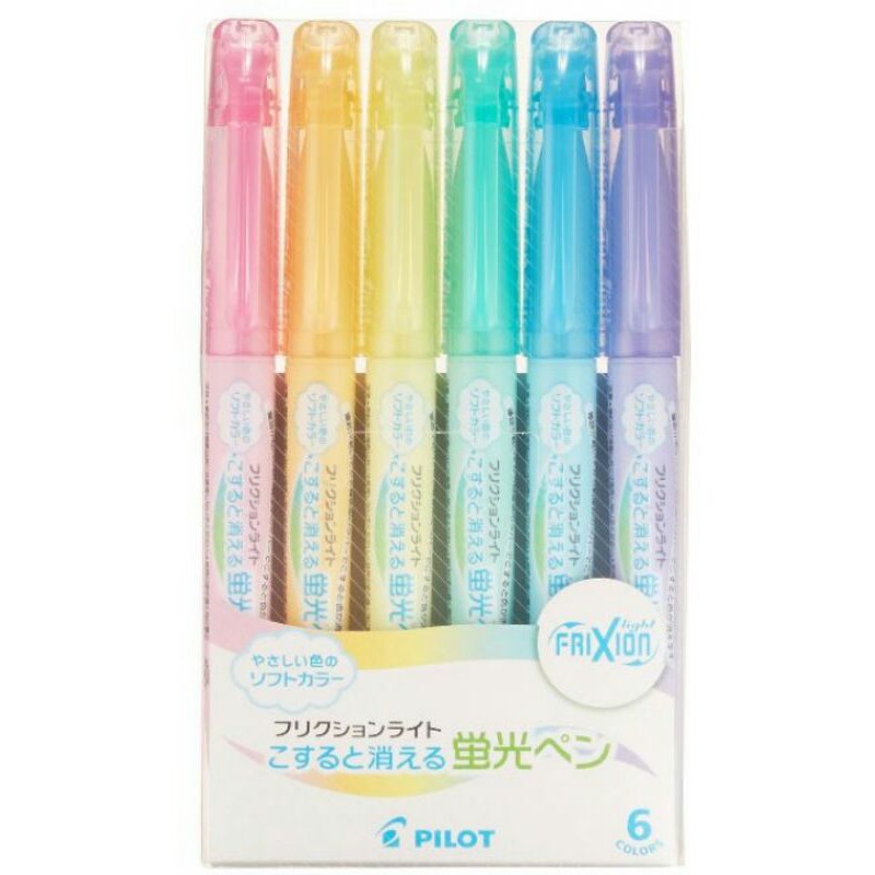 [B & R Express] Japan PILOT Fluorescent Friction Pen Soft Powder 6 ...