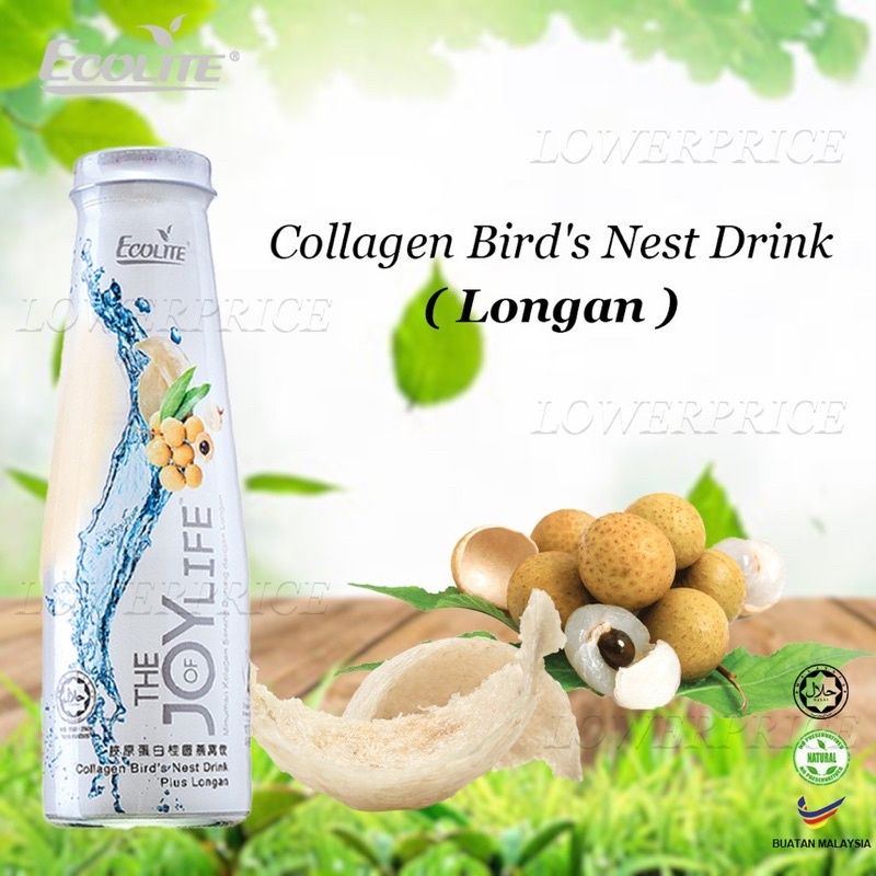 Ecolite Bird Nest Collagen(250ml/12Bottle) Air Sarang Burung Ecolite