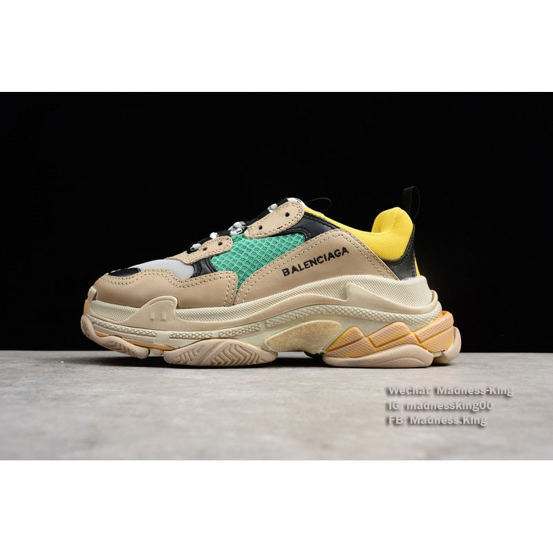 Triple s cheap balenciaga green yellow