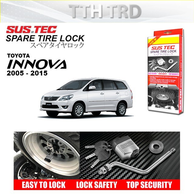 Toyota Innova 2005 - 2015 SUSTEC Spare Tire Wheel Lock Anti-Theft ...