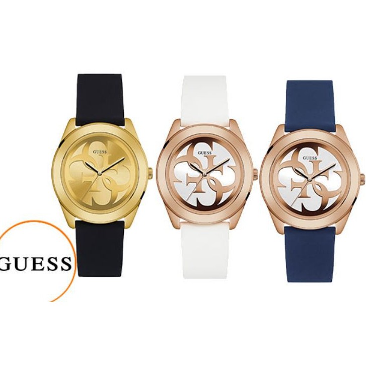 Authentic Guess W0911L6 W0911L5 G Twist Silicone Strap Ladies Watch